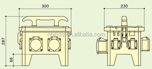 Caja de toma de corriente portátil con tablero de distribución de energía 63A de uso sudafricano impermeable de forma personalizada - Product Image 6