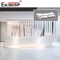 Bureau d'Accueil Ekintop Moderne pour Salon de Beauté Luxe, Comptoir de Réception de Bureau