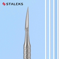 Alat Profesional STALEKS PC-30-1 17mm Tip Baja Tahan Karat Spanyol 119mm Panjang Total Pembersih Kutikula Manikur Penghapus Kulit Mati Kuku