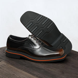 Zapatos Casuales de Lujo de Alta Calidad para Hombre, Estilo Británico Formal de Negocios, con Parches de Color, Cordones, Punta Cuadrada, Ligeros y Transpirables - Product Image 2