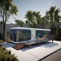 Capsule Maison Préfabriquée, Espace Commercial, Hôtel Pod Type Dirigeable, Tiny House de Luxe avec Panneaux Sandwich, Installation Rapide et Étanche