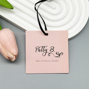 LOGOTIPO personalizable de moda Etiquetas de papel estampadas en caliente ecológicas para bolsos de ropa Zapatos y accesorios Acabado impreso/en relieve - Product Image 2