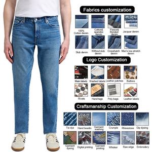 Wholesale Distressed <b>Men's</b> Baggy <b>Jeans</b> Custom Ripped <b>Men</b> Regular Fit Faded Washed <b>High</b> <b>Waist</b> Pants Casual Stock <b>Jeans</b> for <b>Men</b> - Product Image 6