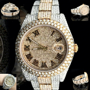 Reloj Deportivo de Lujo para Hombre, Diseño Hip Hop, Mecánico Automático, con Moissanita VVS Color D, Movimiento de Acero Inoxidable, Resistente al Agua 10 Bar - Product Image 1