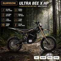 Moto tout-terrain électrique Surron Ultra Bee 24,5 kW, couple de 520 Nm, cadre en aluminium forgé, 74 V 60 Ah, 115 km d'autonomie, équilibre 50/50, pour adultes