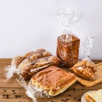 Sacs à pain personnalisables en plastique PP transparent, réutilisables, durables, avec soufflet latéral, thermoscellables, hermétiques, de qualité alimentaire, pour sandwichs faits maison