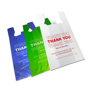 プラスチック<span class=keywords><strong>HDPE</strong></span> LDPETシャツ小売ショッピングバッグ卸売業者安いカスタムロゴ1/6バレルキャリーバッグスーパーマーケット用ポリ食料品 - Product Image 6