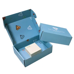 Eco Friendly Cardboard Skin Care Set Gift Packaging Paper Box With Custom Logo Corrugated Mailer Postal Shipping Boxes