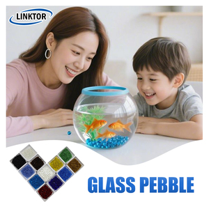 Ad alta temperatura di vetro fuoco riciclato cristallo naturale ciottoli di vetro per l'abbellimento per la decorazione esterna - Product Image 4