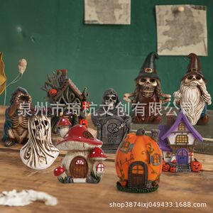 ที่ใส่เครื่องหอมรูปบ้านฟักทองเห็ด ของตกแต่งฮาโลวีน สำหรับตกแต่งภายในบ้าน ทำด้วยเรซินสังเคราะห์ ของขวัญแฮนด์เมด - Product Image 2