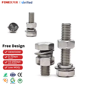 Bộ ốc vít, đai ốc, ron và bu lông đầu lục giác Super Duplex 2507 F53 S32750, mạ kẽm, bề mặt trơn, sản xuất tại Trung Quốc - Product Image 1