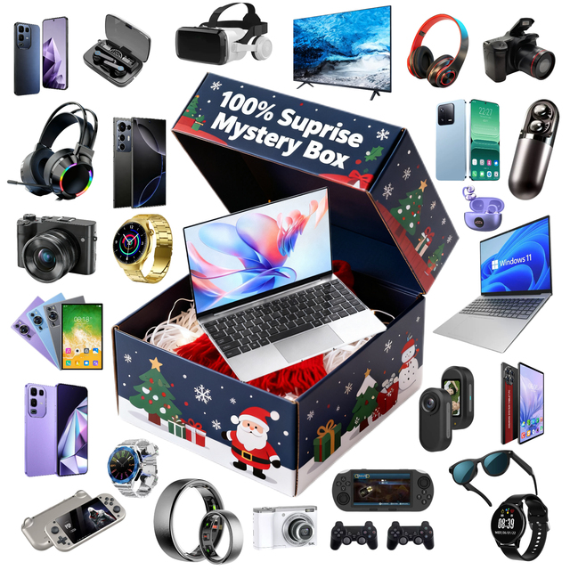 High Quality Tech Electronics 3C Basic Mystery Box with Electronic Products 100% Surprise Novelty Christmas Lucky Gift