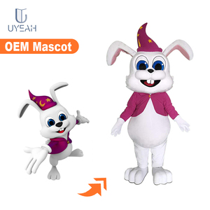 UYEAH personalizzato adulto coniglio mascotte Costume cartone animato Cosplay festa di pasqua coniglietto di dinosauro animale <span class=keywords><strong>per</strong></span> uso mascotte - Product Image 1