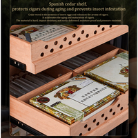Humidor à cigares et vitrine réfrigérée à vin 860L avec refroidissement par compresseur pour usage domestique