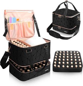 Échantillon Gratuit : Trousse de Maquillage Rose Tendance, Boîte de Rangement Cosmétique de Voyage pour Femmes, Étui Portable pour Maquilleuses (Cils et Sourcils) - Product Image 5