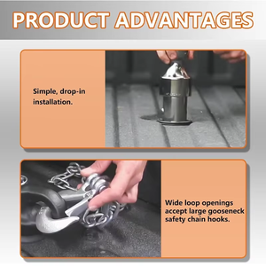 60692 nouvelle boîte de rangement de Kit de <span class=keywords><strong>boule</strong></span> <span class=keywords><strong>d</strong></span>'<span class=keywords><strong>attelage</strong></span> de col de cygne de système de rondelle pour des remorques RVs comportant des accessoires durables de pièces de roue de remorque - Product Image 2