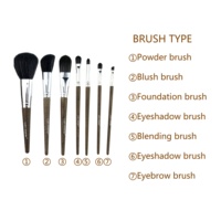 Pinceau de maquillage synthétique professionnel de luxe, personnalisé avec logo, en bois unique, de haute qualité, échantillons gratuits, étiquette privée, végétalien, vente en gros