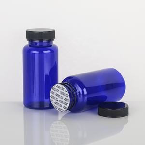 Cápsulas de <span class=keywords><strong>suplemento</strong></span> de píldora esmerilada azul transparente de boca ancha, botella de plástico de vitamina vacía con tapón de rosca, cápsulas, tabletas, botella de PET - Product Image 1