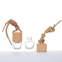 Boîte personnalisée emballage logo 8ml 10ml diffuseur désodorisant vide givré bouteilles de parfum suspendues de voiture avec cordes colorées suspendues