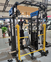 Máquina Smith Multifuncional Comercial para Gimnasio, con Cable, Entrenador Funcional, Jaula de Sentadillas y Power Rack Todo en Uno