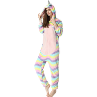 Pyjama à capuche unisexe en polyester pour adulte, costume de cosplay licorne de dessin animé