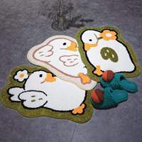 Vente en gros de tapis de bain épais hirsute mignon tapis de bain touffeté en microfibre antidérapant lavable en machine