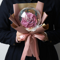 Großhandel Ewige Rosenblüten Bobo Ball Hochzeit Weihnachten Valentinstag Geschenk Konservierte Rosen Blumenstrauß