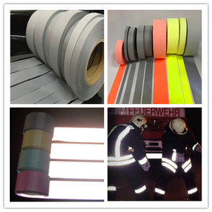 Ánh Sáng Cao <span class=keywords><strong>2</strong></span> Inch 5Cm Hạt Thủy Tinh TC 100% Polyester Giá Rẻ Màu Xám Chiếu Sáng Vải Phản Quang Cảnh Báo Băng Sọc Cắt Tỉa <span class=keywords><strong>Webbing</strong></span> - Product Image 2