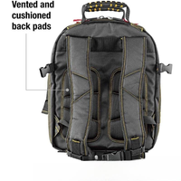 Sac à outils roulant pour électricien, grande capacité, durable, avec haute visibilité pour les outils de l'électricien
