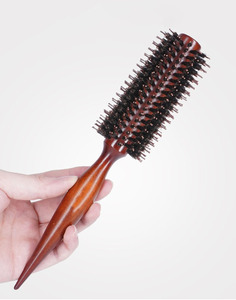 Peignes à cheveux bouclés en bois de lotus avec poils de porc et nylon, vente en gros d'usine, peignes à rouleaux pour coiffure et soin des cheveux - Product Image 3
