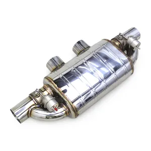 COC T Style Valve Muffler Exhaust 304Stainless Steel 3-inch 76mm pipe diameter Car Exhaust For Various Models Exhaust System