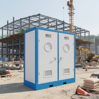 Unité combinée de douche et toilettes modulaire préfabriquée intégrée et portable pour événements extérieurs et hébergement temporaire dans les camps miniers