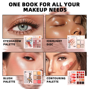 <span class=keywords><strong>Palette</strong></span> Trucco Viso Multifunzionale a 4 Strati con 54 Colori: Ombretto, Blush, Illuminante, Contouring, Lucidalabbra e Tinta Sopracciglia - Product Image 3