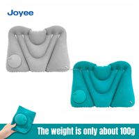 Bantal Punggung Tiup Joyee Grosir, Pompa Tekan Sendiri, Portabel untuk Pesawat, Mobil, Kantor, Penyangga Pinggang, Sandaran Punggung