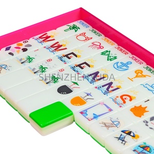 Ensemble de Mahjong américain côtier frais fête de <span class=keywords><strong>plage</strong></span> rassemblements sur mesure affichage de carreaux de Mahjongg en acrylique - Product Image 4