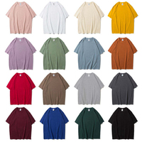 Op maat gemaakte 280 gram zware 100% katoenen casual heren T-shirts bedrukt met eigen ontwerp logo groothandel leverancier gemaakte T-shirts