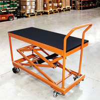 Table pliable mobile à commande au pied plate-forme de levage de type ciseaux pliable Portable tabouret de cheval de levage hydraulique électrique