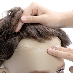 Prothèse capillaire homme de haute qualité en cheveux humains Remy, ondulation naturelle, ultra-fine, en dentelle, pour remplacement capillaire - Product Image 4