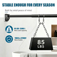 YIJIALE – 13 ans d'expérience à l'exportation, faible MOQ, installation facile par torsion, barre multifonction en acier au carbone antirouille de 32 mm (43,3-74,8 po) pour buanderie et cuisine