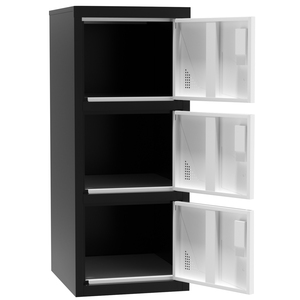 Casier en acier démontable à trois niveaux et trois portes pour vestiaire individuel - Product Image 2