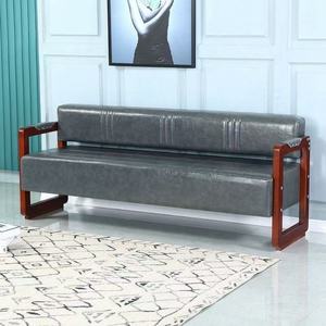 Sillón de Espera para Barbería, Duradero, Retro, de Madera Maciza, Largo, Ergonómico, para Salón de Belleza, Peluquería, Uñas, Descanso para Clientes - Product Image 2