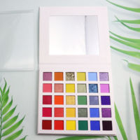Marque privée de haute qualité Palette de fards à paupières 30 couleurs Poudre scintillante mate longue durée Tons de peau foncés Maquillage pour les yeux secs
