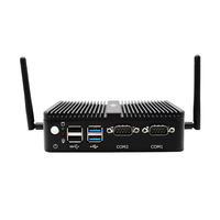 Nouveaux mini-PC barebone avec processeur Celeron J4125/J4105/N4100 en option, version DDR4, prise en charge de la double LAN, HD VGA, 2RS232, WIN10, mini-PC de poche