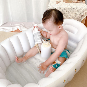 Bañera inflable para bebés, bañera portátil de PVC de 50x65Cm para bebés y niños pequeños, uso doméstico, diseño multifuncional - Product Image 1