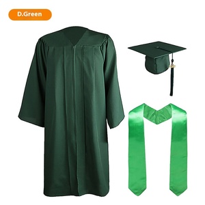 Venta directa de fábrica, traje tejido universitario de tres piezas de estilo americano, conjunto de graduación de Maestría de doctorado, uniformes escolares - Product Image 1