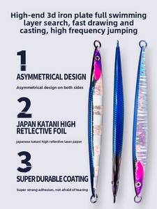 Jig <span class=keywords><strong>de</strong></span> Pesca <span class=keywords><strong>en</strong></span> <span class=keywords><strong>Mar</strong></span> 80g/100g Luminoso UV <span class=keywords><strong>de</strong></span> Hundimiento Rápido y Lento para Pescar Bacalao y Otros Peces <span class=keywords><strong>de</strong></span> <span class=keywords><strong>Mar</strong></span> - Product Image 2