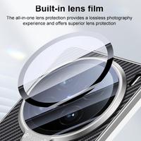 Pour vivo X100/X200 Pro, support d'objectif texturé en fibre de carbone électro-plaqué, étui magnétique pour téléphone