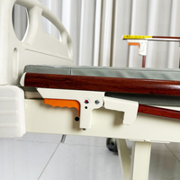 Barrière de lit médical pliable en bois grainé, barrière de sécurité anti-chute pour lit d'hôpital, lit de soins pour personnes âgées