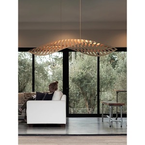 Lámparas de araña de diseño, luces LED ovaladas E27 con interruptor para vestíbulos de hoteles, salones de té, restaurantes nórdicos, luces artísticas - Product Image 2