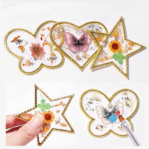 Paleta de Acrílico para Decoración de <span class=keywords><strong>Uñas</strong></span> <span class=keywords><strong>con</strong></span> Cristal de Ágata, Diseño de Estrella de Cinco Puntas, Amor y Mariposa, Herramientas para Pintar <span class=keywords><strong>Uñas</strong></span>, Nuevo - Product Image 3